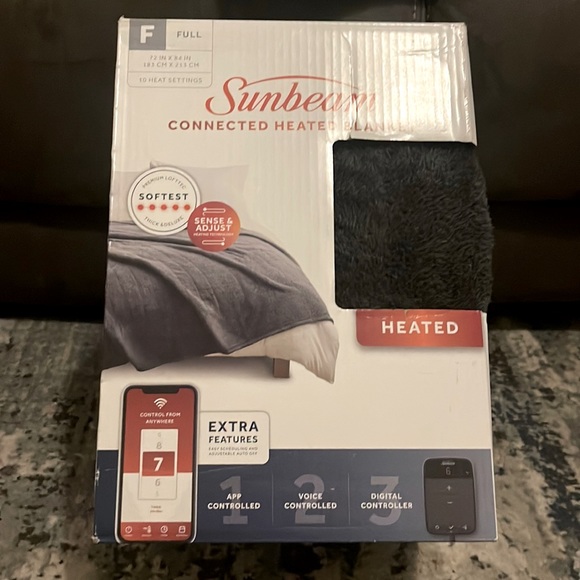 Bedding Sunbeam Connected Wifi Heated Electric Blanket Lofttec Slate